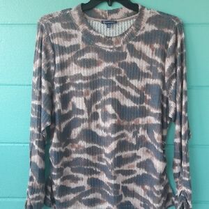NWT "Democracy" Patterned Multi Color Sweater Top Woman's Size 2X
